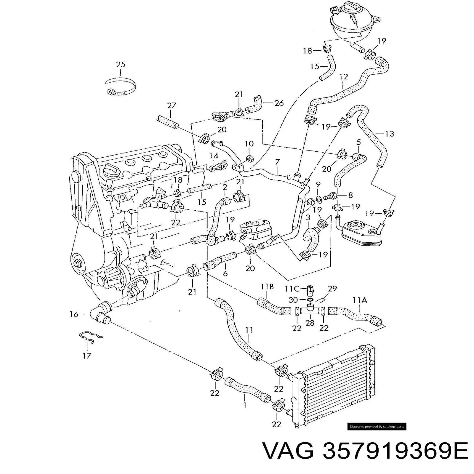 Comprar 357919369E VAG Sensor de temperatura del refrigerante, salpicadero