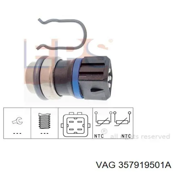 Comprar 357919501A VAG Sensor de temperatura de agua