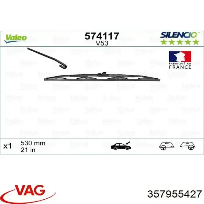 Comprar 357955427 VAG Escobilla del limpiaparabrisas del lado del conductor