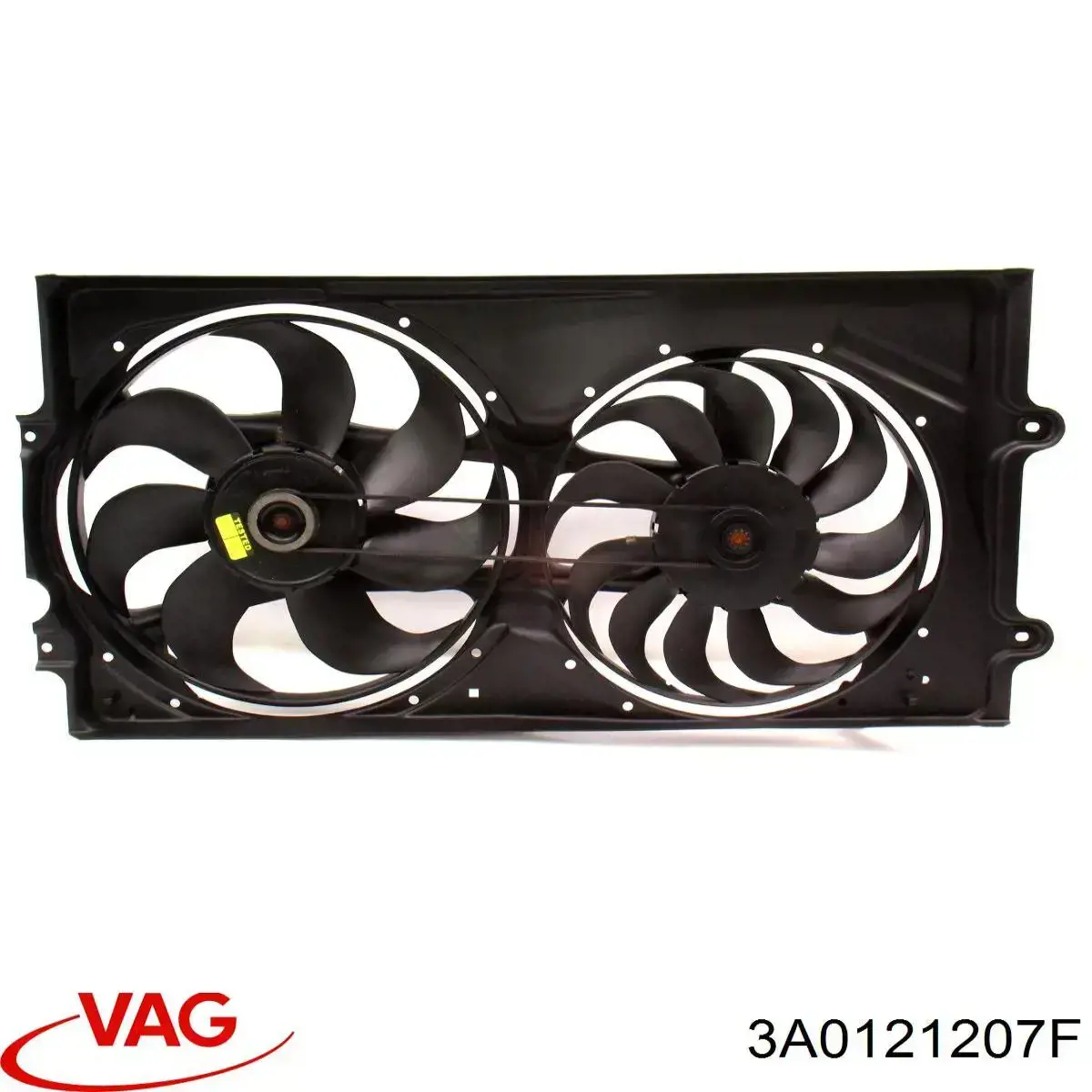 3A0121207F VAG difusor de radiador, ventilador de refrigeración, condensador del aire acondicionado, completo con motor y rodete