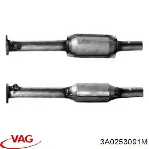 Comprar 3A0253091M VAG Tubo de admisión del silenciador de escape delantero