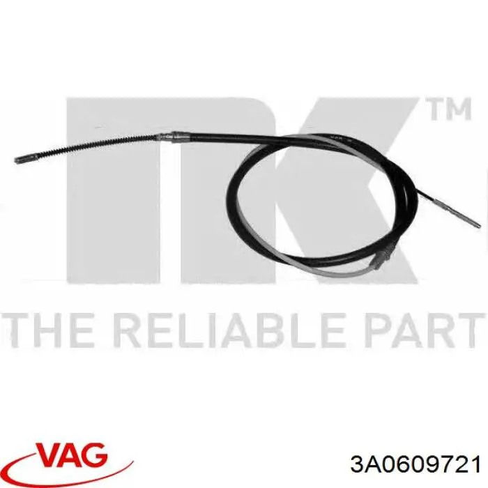 Cable de freno de mano trasero derecho/izquierdo VAG 3A0609721