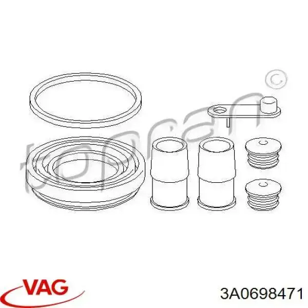 Kit de reparación de frenos VAG 3A0698471