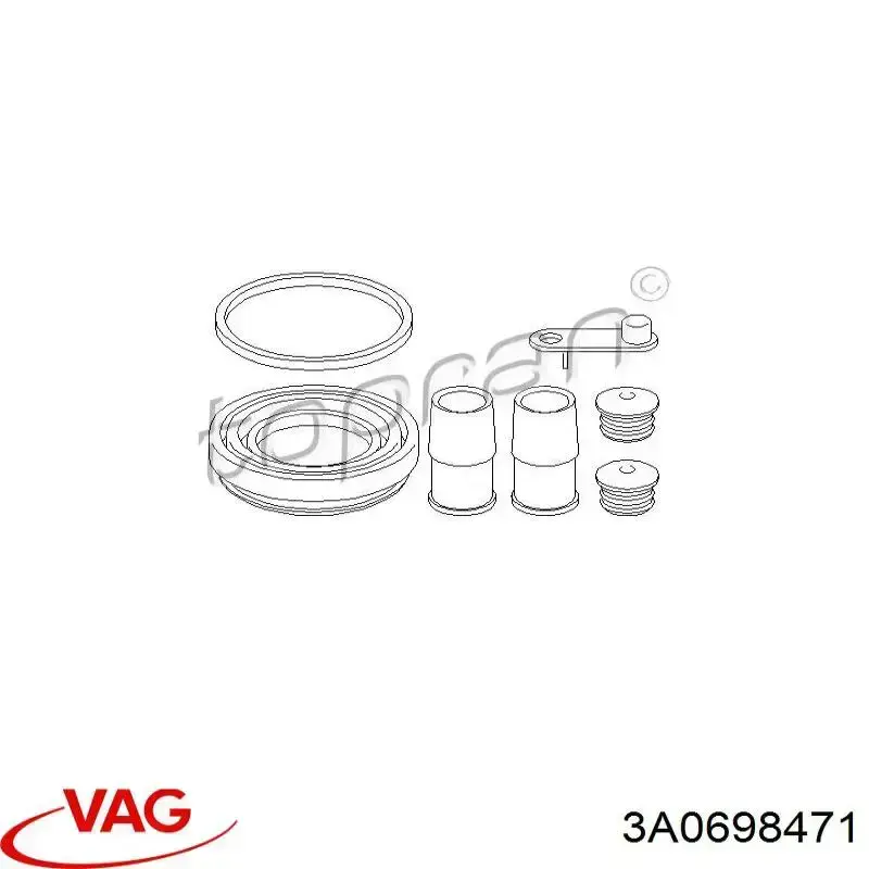 Kit de reparación de pinzas de freno 3A0698471 VAG