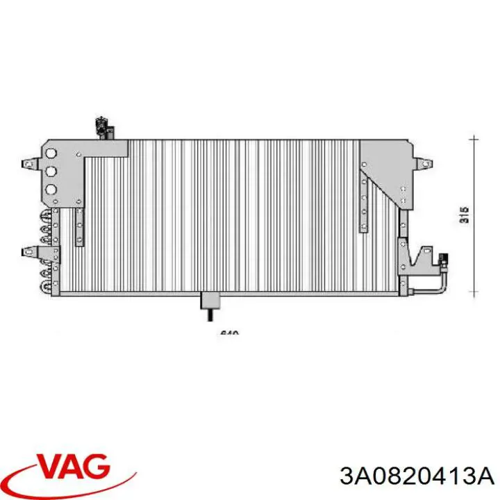 Aire acondicionado capacitor VAG 3A0820413A precio, desde 68,24 EUR