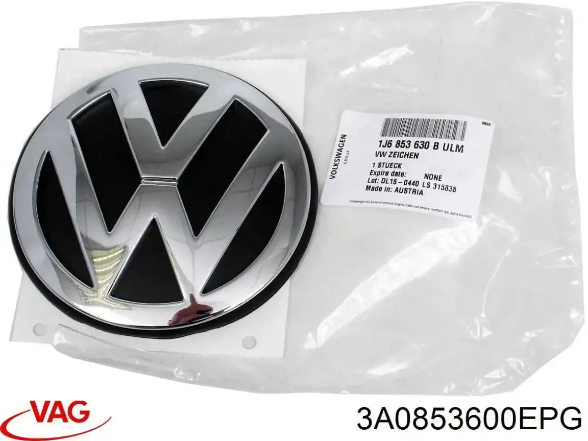 Emblema de la parrilla del radiador 3A0853600EPG VAG