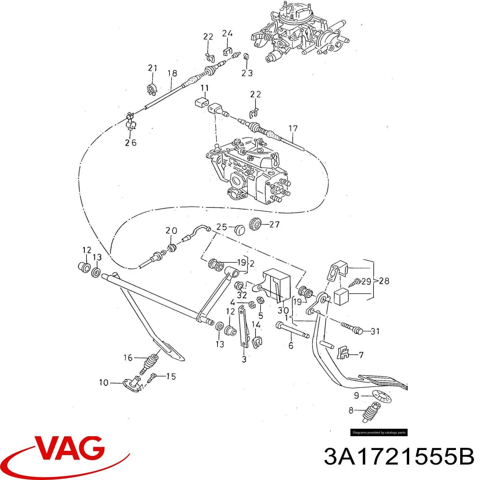 191721555 VAG cable del acelerador