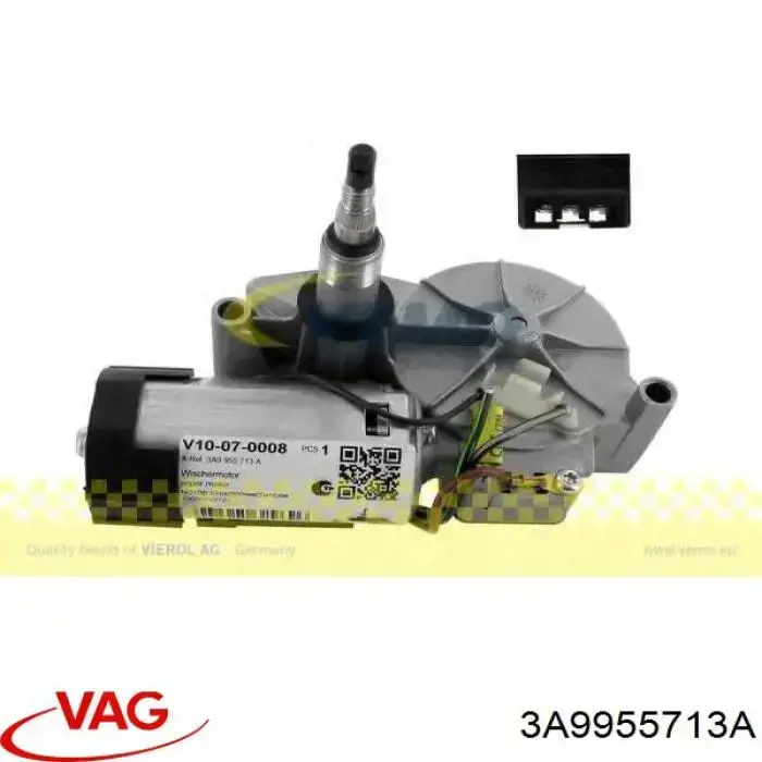 3A9955713A VAG motor limpiaparabrisas luna trasera