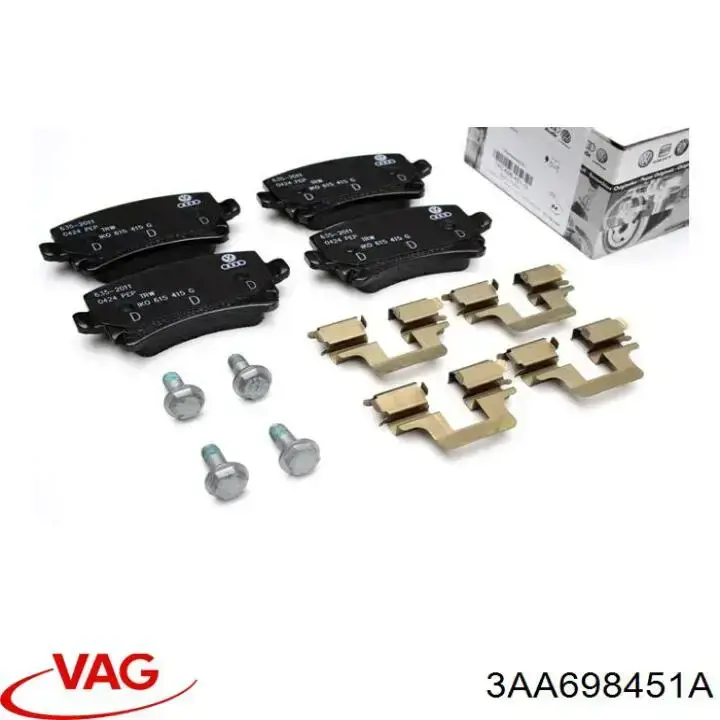 3AA698451A VAG Pastillas freno traseras