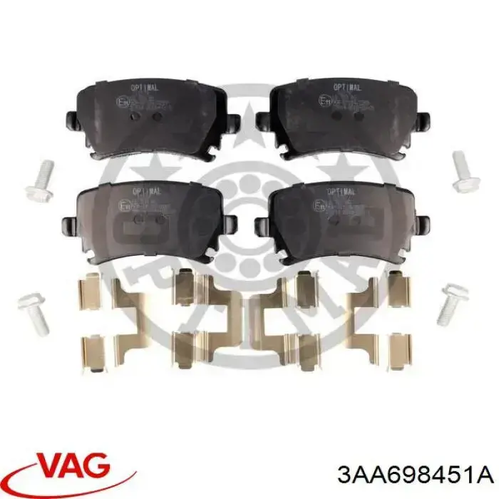 Pastillas traseras de freno VAG 3AA698451A precio, desde 27,22 EUR
