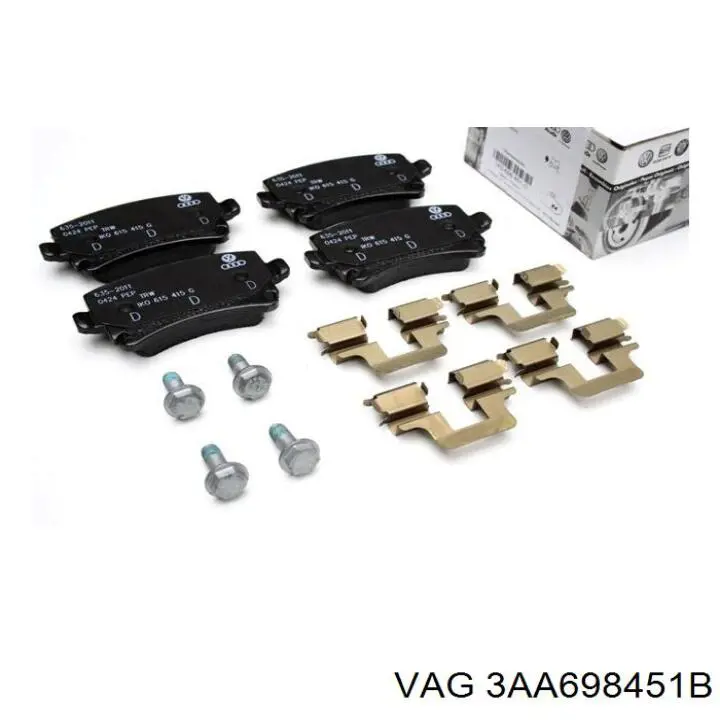 Pastillas de freno traseras 3AA698451B VAG