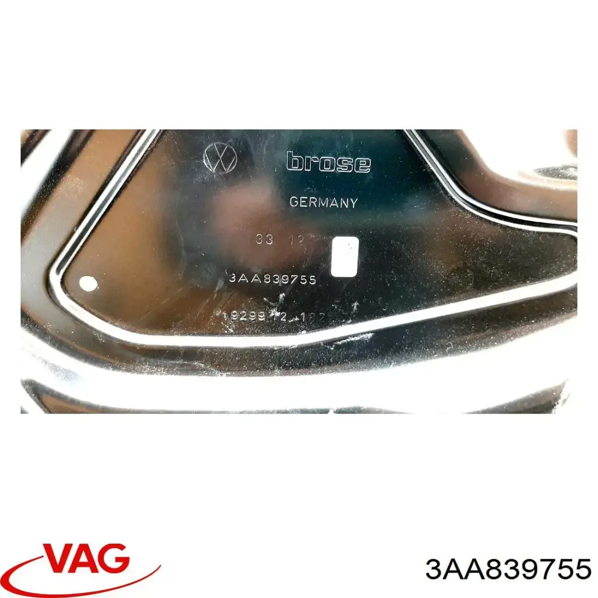 3AA839755 VAG Mecanismo de elevalunas de la puerta trasera izquierda