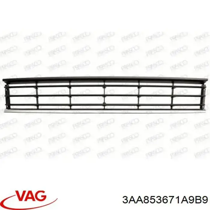 Rejilla de ventilación, paragolpes delantero, central VAG 3AA853671A9B9 precio, desde 36,24 EUR