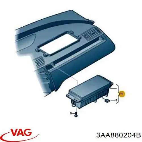 Bolsa de aire para pasajero VAG 3AA880204B precio, desde 217,80 EUR