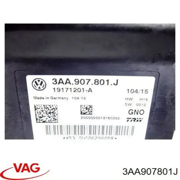 3AA907801J VAG Módulo del freno de estacionamiento electromecánico