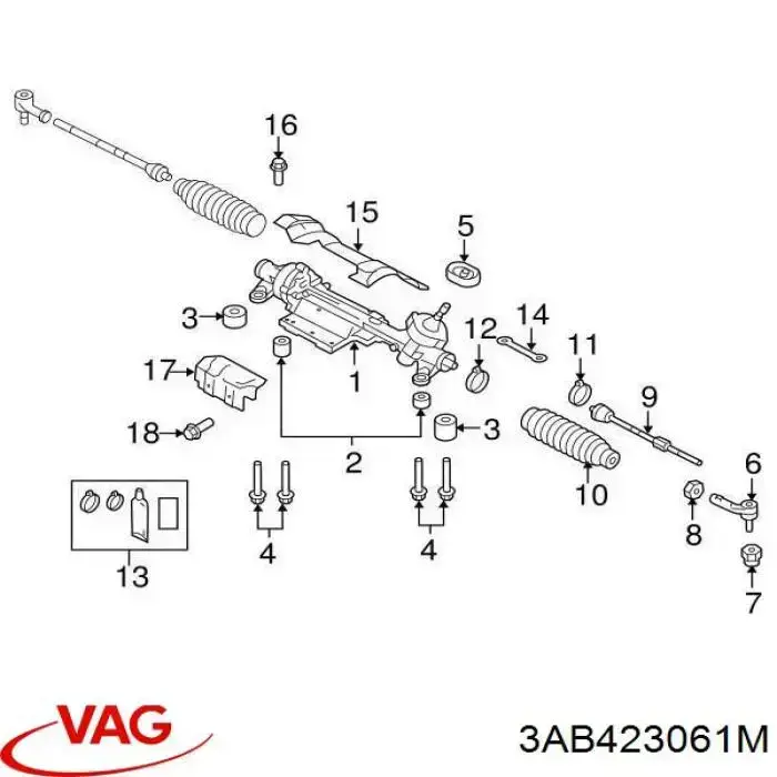 Comprar 3AB423061M VAG Cremallera