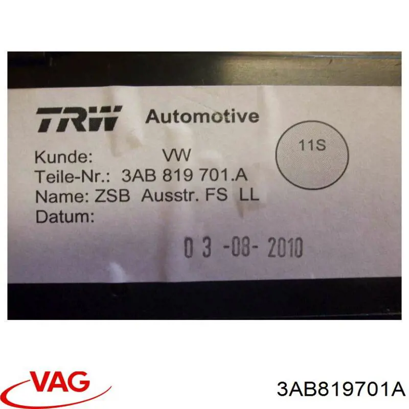 Rejilla de ventilación de salpicadero VAG 3AB819701A precio, desde 36,30 EUR
