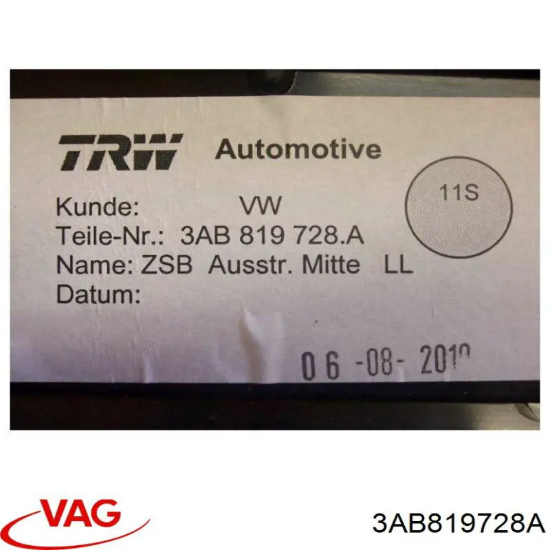 Rejilla de ventilación de salpicadero VAG 3AB819728A precio, desde 74,05 EUR