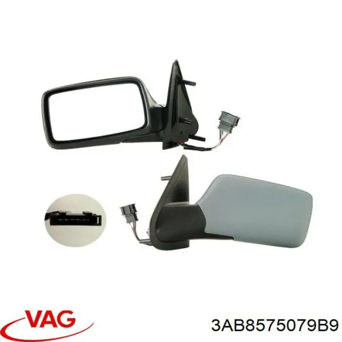 Espejo de retrovisor izquierdo 3AB8575079B9 VAG