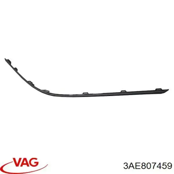 3AE807459 VAG moldura de parachoques trasero izquierdo