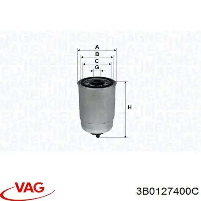 Carcasa del filtro de combustible VAG 3B0127400C precio, desde 9,77 EUR