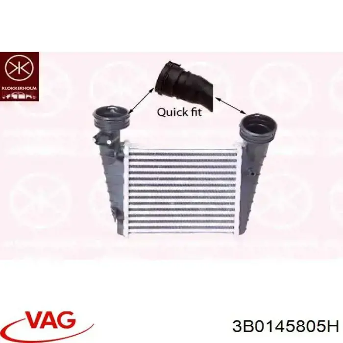 Enfriador de aire de admisión VAG 3B0145805H