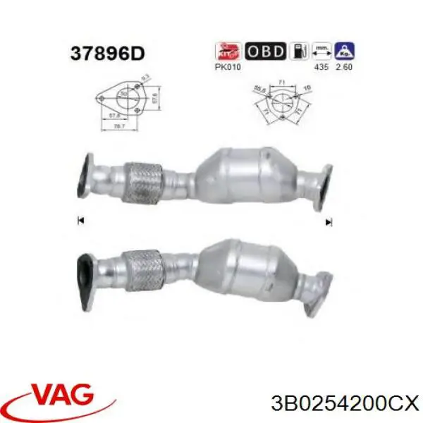 Catalizador VAG 3B0254200CX precio, desde  
