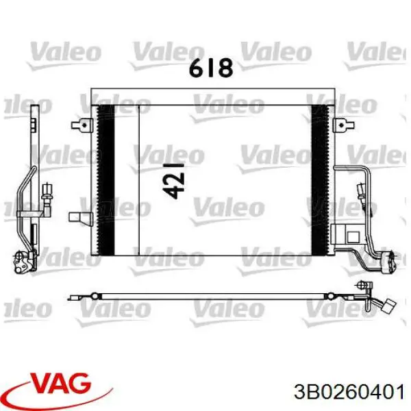 Aire acondicionado capacitor VAG 3B0260401 precio, desde 76,68 EUR