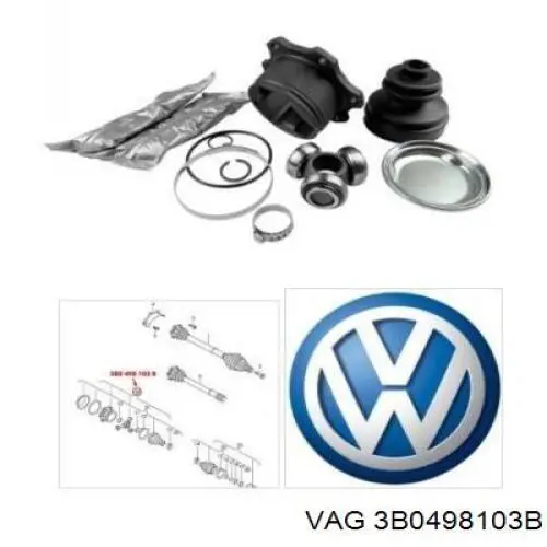 Junta homocinética interna delantera 3B0498103B VAG