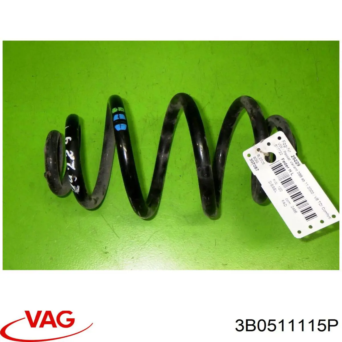 Comprar 3B0511115P VAG Muelle de eje trasero