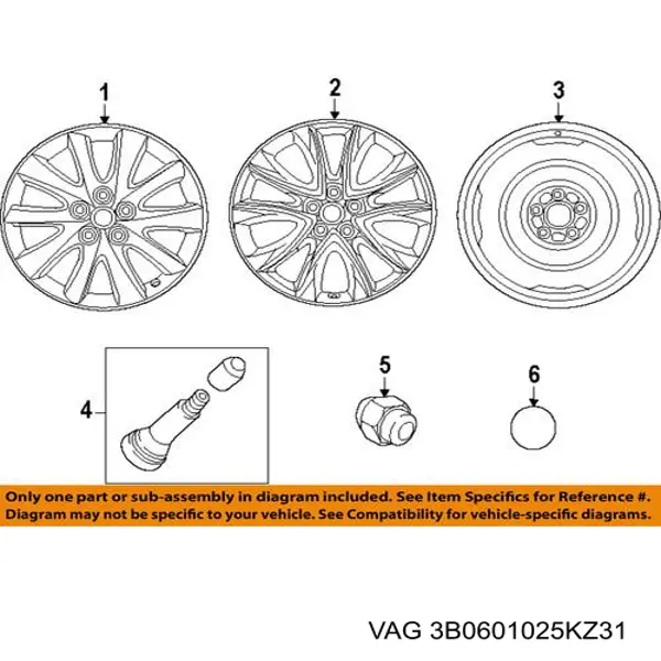 Comprar 3B0601025KZ31 VAG Aros de rueda