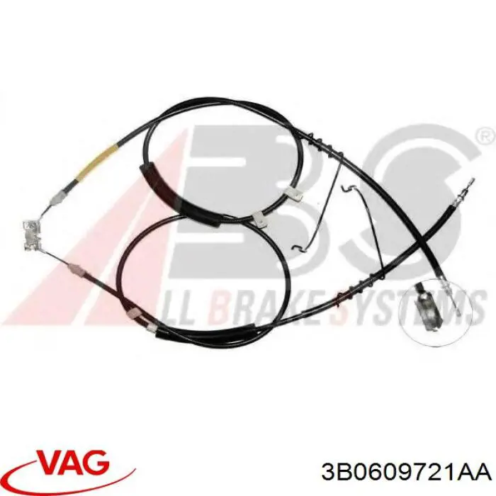 Comprar 3B0609721AA VAG Cable de freno de mano trasero derecho/izquierdo