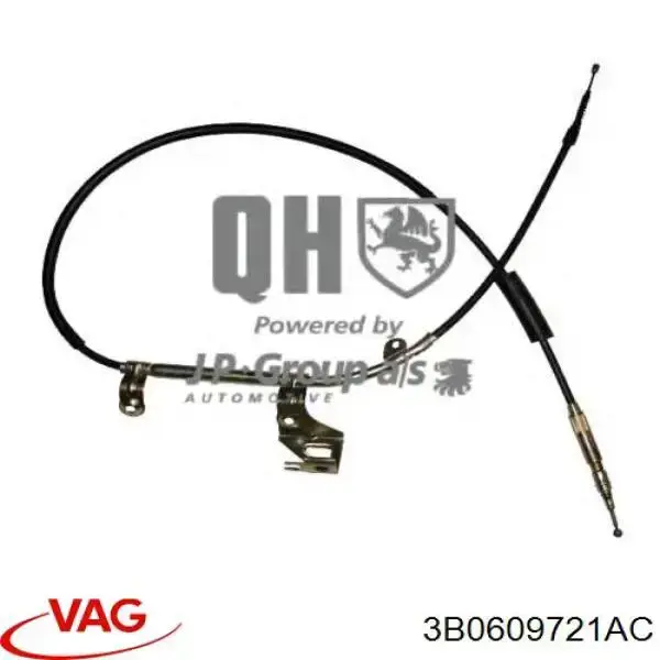 Cable de freno de mano trasero izquierdo VAG 3B0609721AC
