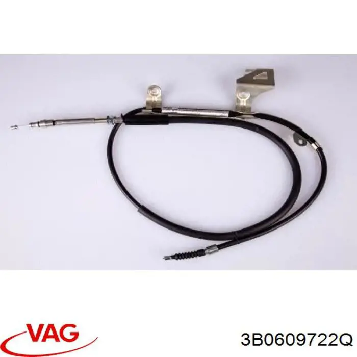 Cable de freno de mano trasero derecho 3B0609722Q VAG