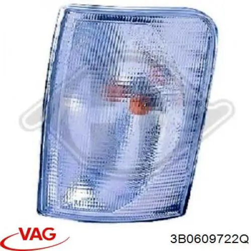 Cable de freno de mano trasero derecho VAG 3B0609722Q