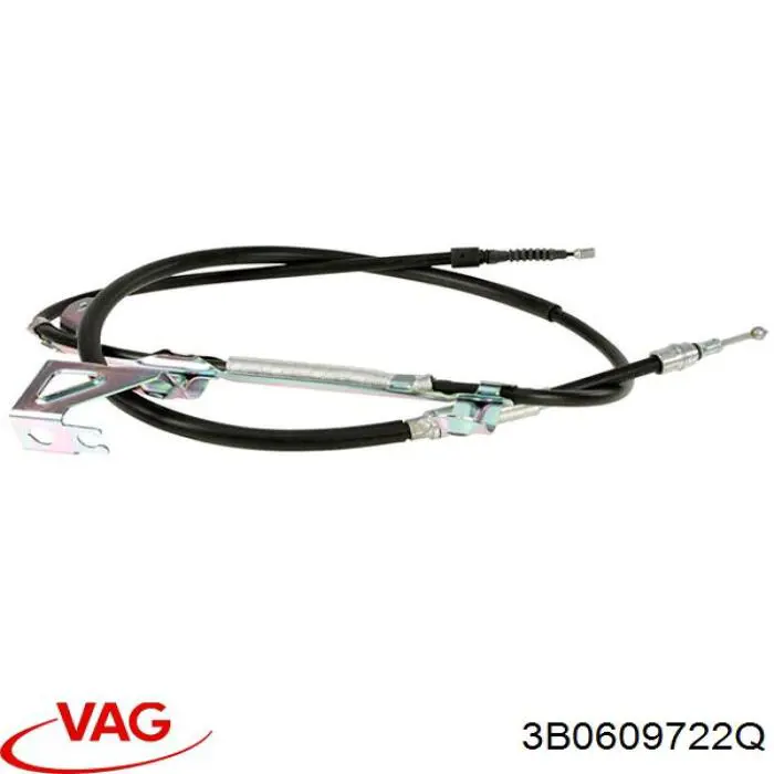 3B0609722Q VAG Cable de freno de mano trasero derecho