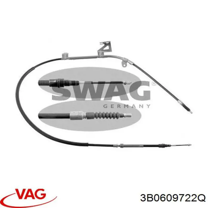 Cable de freno de mano trasero derecho VAG 3B0609722Q precio, desde 32,94 EUR