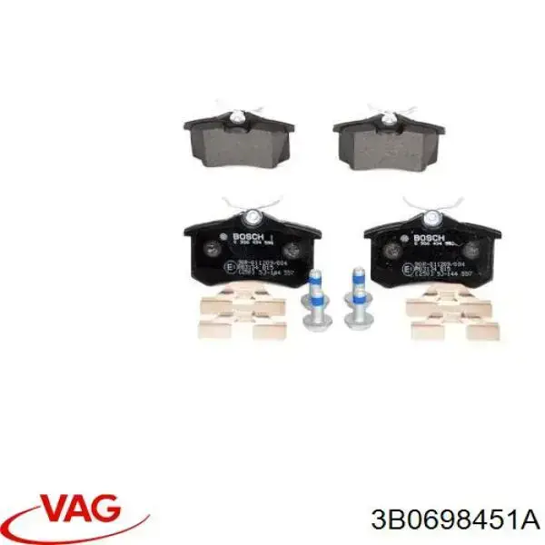 Comprar 3B0698451A VAG Pastillas de freno traseras