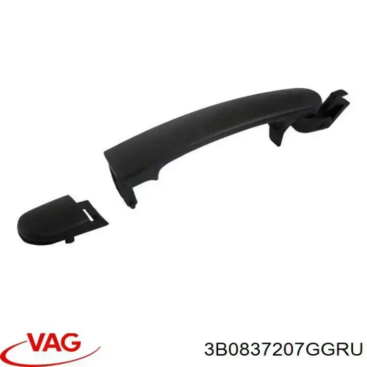 Manija exterior de puerta delantera 3B0837207GGRU VAG