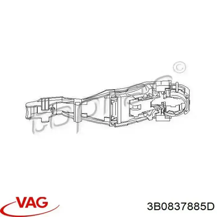 Comprar 3B0837885D VAG Soporte de manija exterior de puerta delantera izquierda