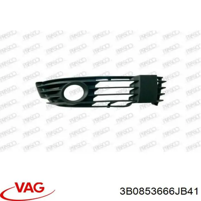 3B0853666JB41 VAG Rejilla derecha del parachoques delantero