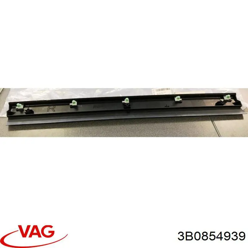 Moldura de la puerta delantera izquierda 3B0854939 VAG