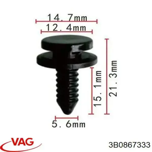 3B0867333 VAG clips fijación, revestimiento puerta