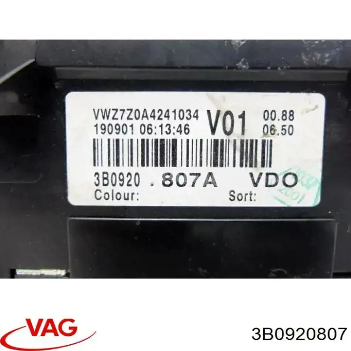 Comprar 3B0920807 VAG Cuadro instrumentos