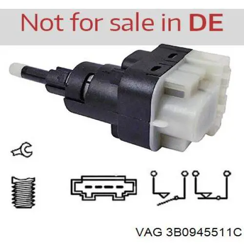 Interruptor de luz de freno 3B0945511C VAG