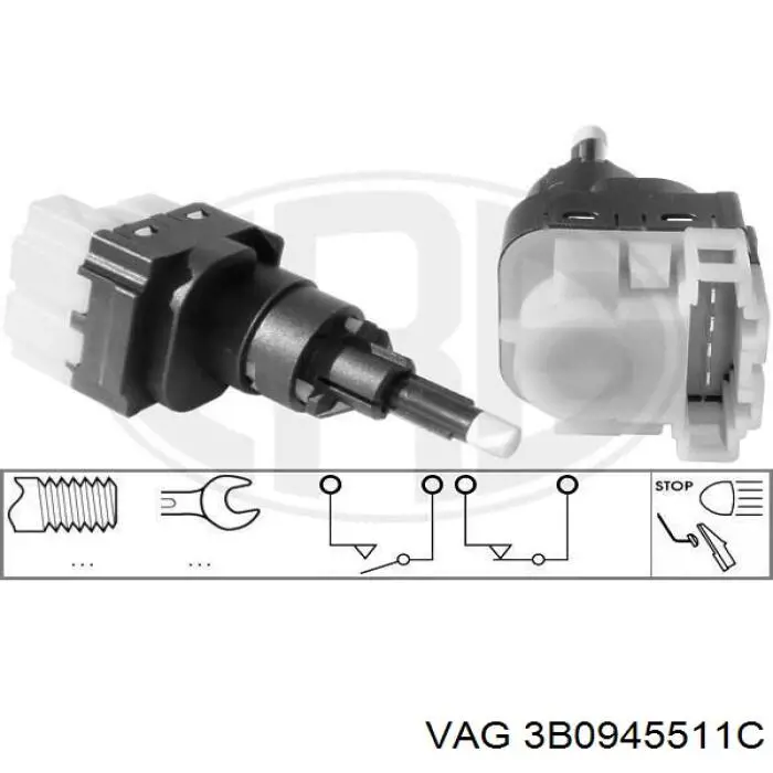 Interruptor luz de freno VAG 3B0945511C