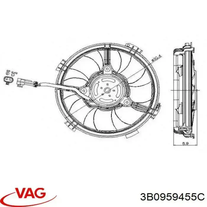 Motor del ventilador del sistema de refrigeración VAG 3B0959455C precio, desde 150,43 EUR