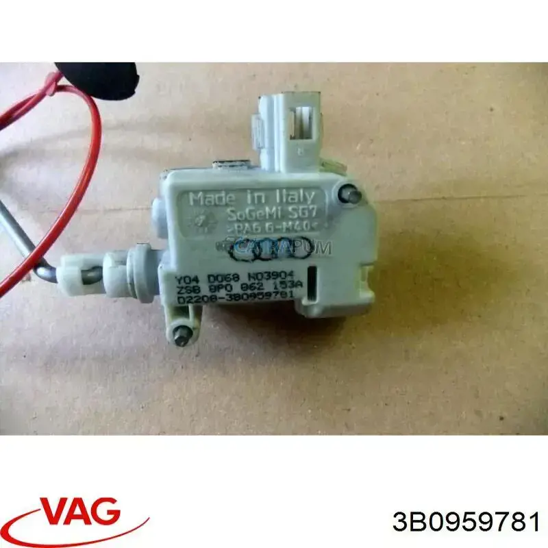 Motor de apertura/cierre del cierre del maletero (puerta trasera 3/5) 3B0959781 VAG