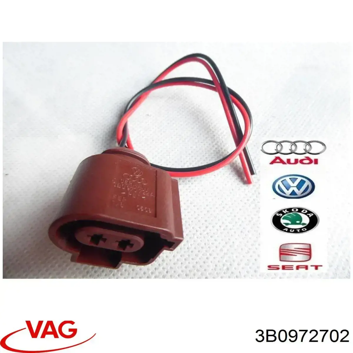 Conector de la luz de la matrícula 3B0972702 VAG