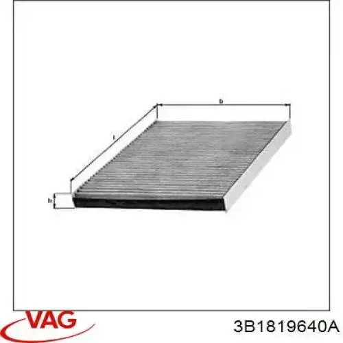 Comprar 3B1819640A VAG Marco del filtro de habitáculo
